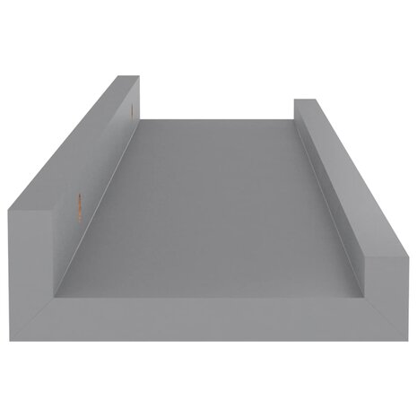 Wandschappen 4 st 40x9x3 cm grijs 7
