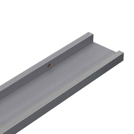 Wandschappen 4 st 40x9x3 cm grijs 8