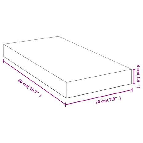 Wandschap 40x20x4 cm bamboe 4