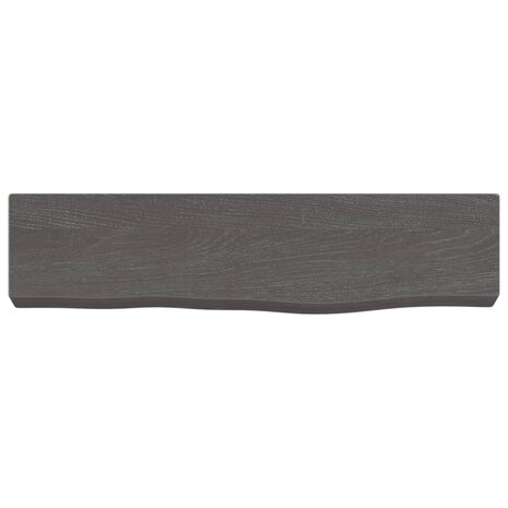 Wandschap 40x10x4 cm behandeld massief eikenhout donkerbruin 4