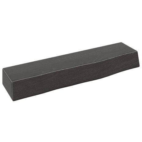 Wandschap 40x10x6 cm behandeld massief eikenhout donkerbruin 2