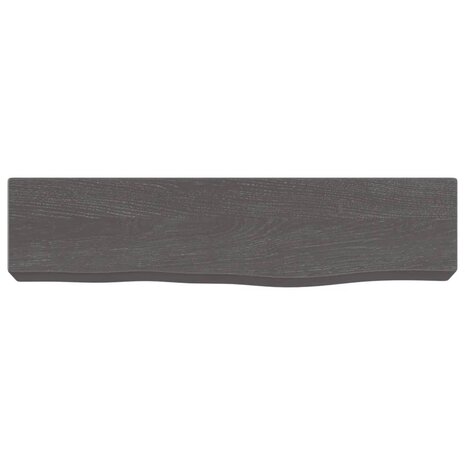 Wandschap 40x10x6 cm behandeld massief eikenhout donkerbruin 4