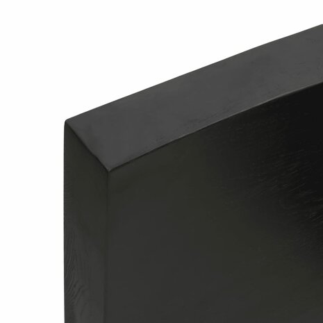 Wandschap 40x10x6 cm behandeld massief eikenhout donkerbruin 6