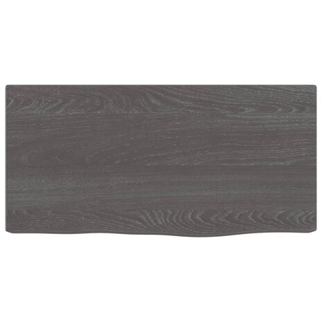 Wandschap 40x20x6 cm behandeld massief eikenhout donkerbruin 4