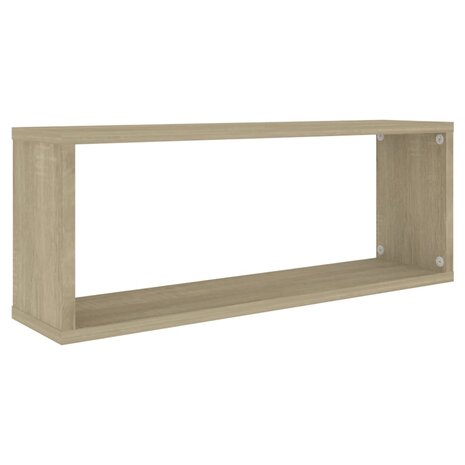 Wandschappen kubus 4 st 60x15x23 cm bewerkt hout sonoma eiken 4