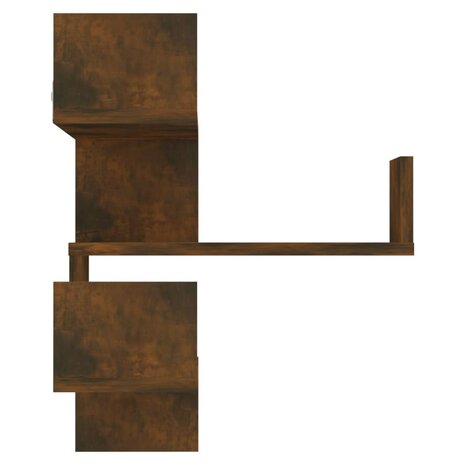 Hoekwandschap 40x40x50 cm bewerkt hout gerookt eikenkleurig 3