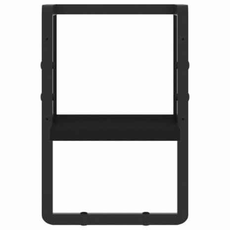 Wandschap met stang 20x25x30 cm zwart 4