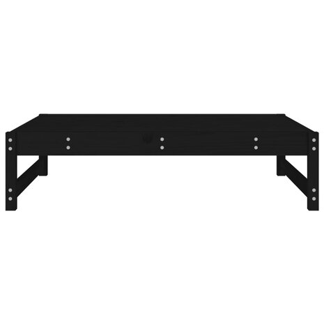 Tuinvoetenbank 120x80 cm massief grenenhout zwart 4