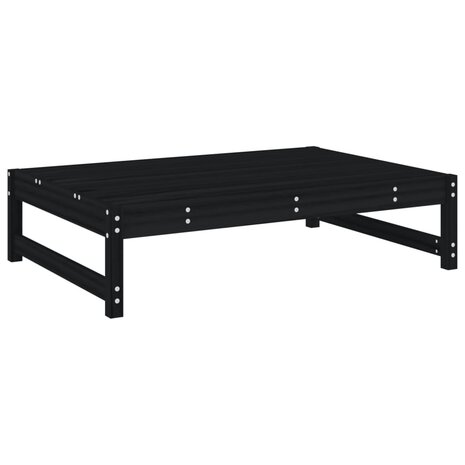 Tuinvoetenbank 120x80 cm massief grenenhout zwart 6