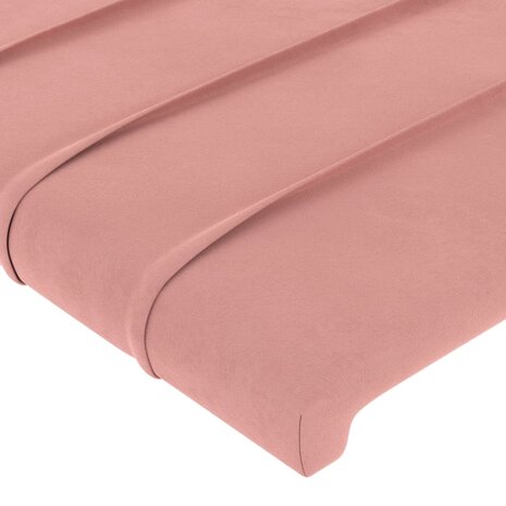 Hoofdborden 4 st 100x5x78/88 cm fluweel roze 4