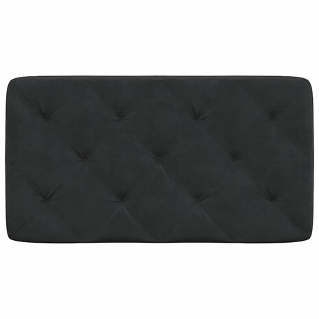 Hoofdbordkussen 90 cm fluweel zwart 5