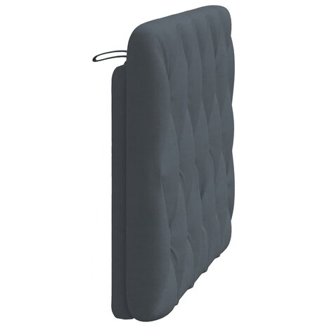 Hoofdbordkussen 100 cm fluweel donkergrijs 6