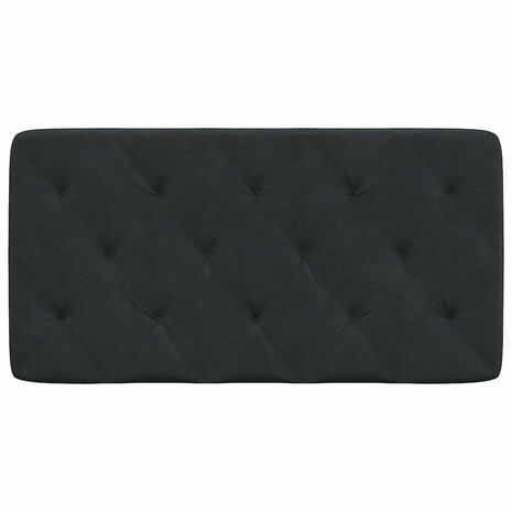 Hoofdbordkussen 100 cm fluweel zwart 5