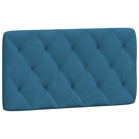 Hoofdbordkussen 100 cm fluweel blauw 2