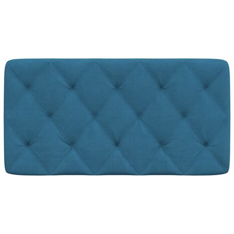 Hoofdbordkussen 100 cm fluweel blauw 5