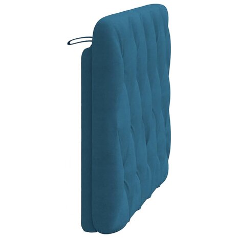 Hoofdbordkussen 100 cm fluweel blauw 6
