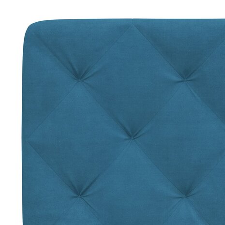 Hoofdbordkussen 100 cm fluweel blauw 8