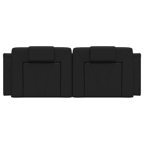 Hoofdbordkussen 120 cm kunstleer zwart 5