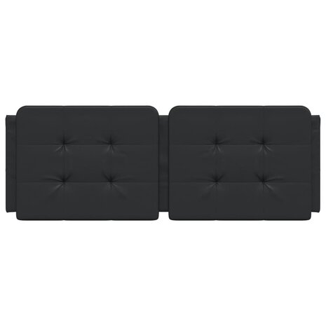 Hoofdbordkussen 120 cm kunstleer zwart 4