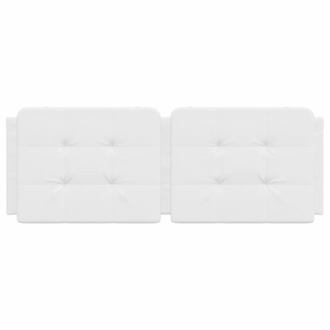 Hoofdbordkussen 120 cm kunstleer wit 4