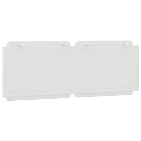 Hoofdbordkussen 120 cm kunstleer wit 6