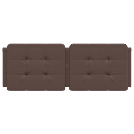 Hoofdbordkussen 120 cm kunstleer bruin 4