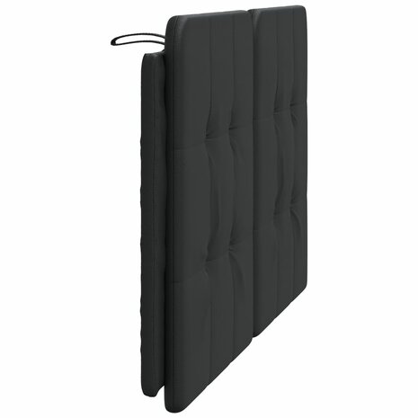Hoofdbordkussen 140 cm kunstleer zwart 5