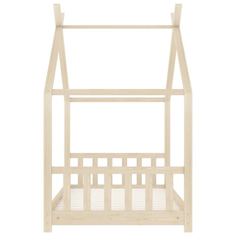 Kinderbedframe massief grenenhout 70x140 cm 5