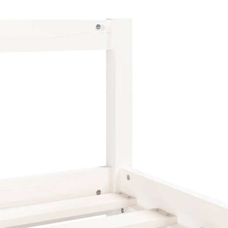 Kinderbedframe 90x200 cm massief grenenhout wit 8