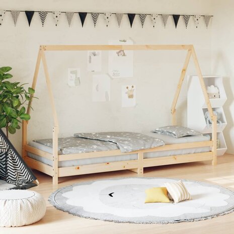 Kinderbedframe 80x200 cm massief grenenhout 1