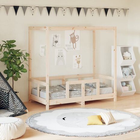 Kinderbedframe 70x140 cm massief grenenhout 1