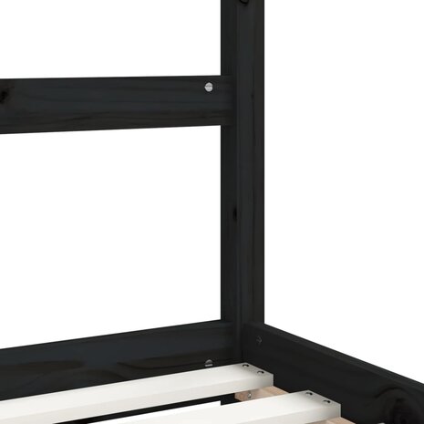 Kinderbedframe met lades 80x160 cm massief grenenhout zwart 8