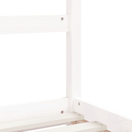 Kinderbedframe 90x190 cm massief grenenhout wit 7