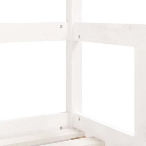 Kinderbedframe 70x140 cm massief grenenhout wit 8