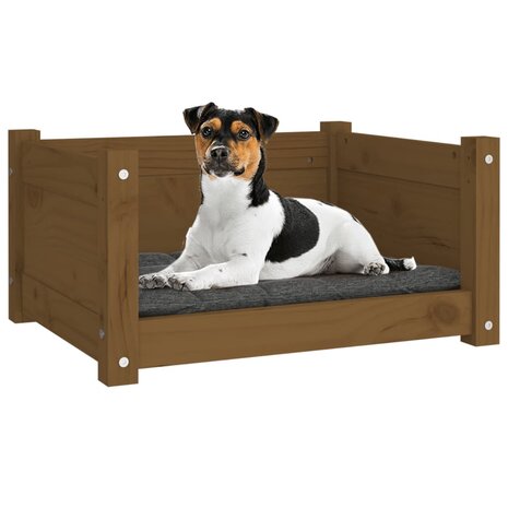 Hondenmand 55,5x45,5x28 cm massief grenenhout honingbruin 4