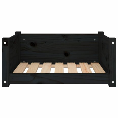 Hondenmand 65,5x50,5x28 cm massief grenenhout zwart 5