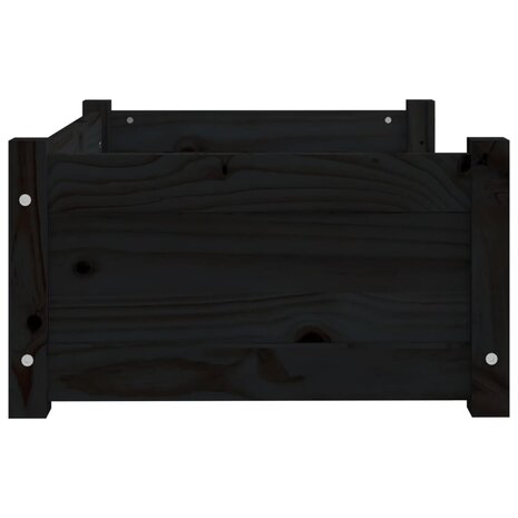 Hondenmand 65,5x50,5x28 cm massief grenenhout zwart 6
