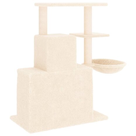 Kattenmeubel met sisal krabpalen 83 cm crèmekleurig 5