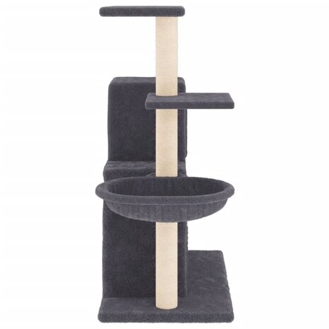 Kattenmeubel met sisal krabpalen 83 cm donkergrijs 4