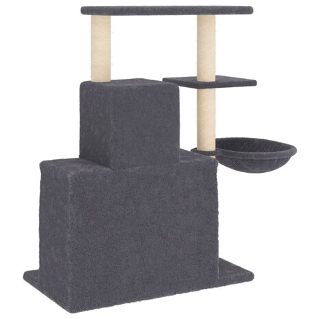 Kattenmeubel met sisal krabpalen 83 cm donkergrijs 5