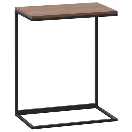 Bijzettafel 55x35x66 cm bewerkt hout zwart 2