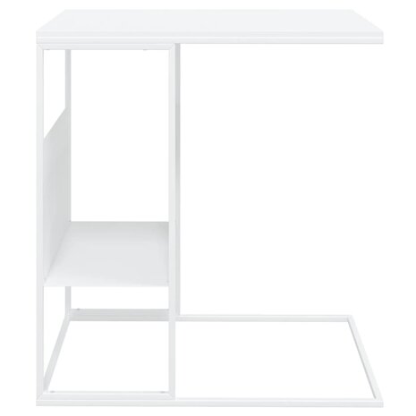 Bijzettafel 55x36x59,5 cm bewerkt hout wit 3