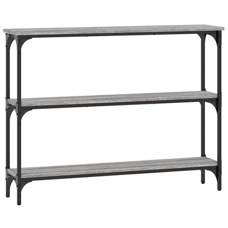 Wandtafel 100x22,5x75 cm bewerkt hout grijs sonoma eikenkleurig 6