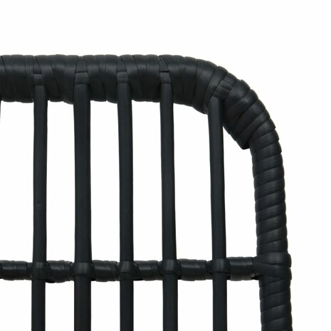 3-delige Bistroset poly rattan zwart 6