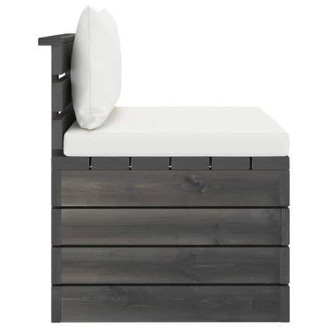 2-delige Loungeset met kussens pallet massief grenenhout 6