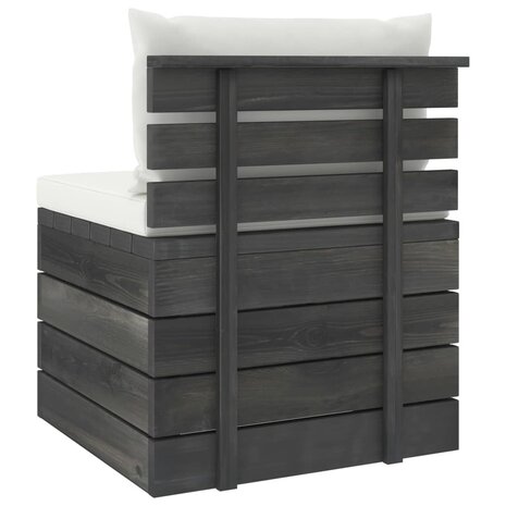 2-delige Loungeset met kussens pallet massief grenenhout 7