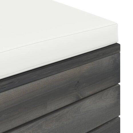 2-delige Loungeset met kussens pallet massief grenenhout 11