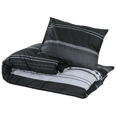 Dekbedovertrekset 200x200 cm katoen zwart en wit 3