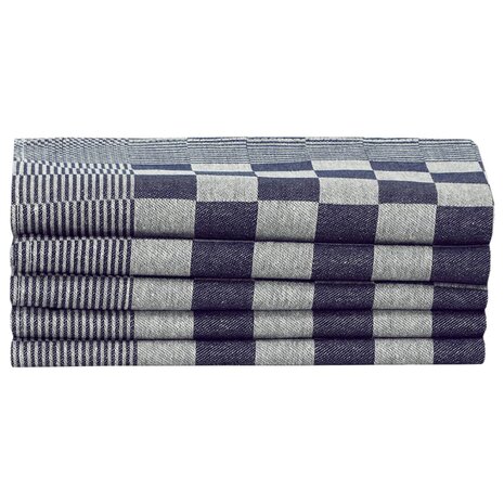 10-delige Keukendoekenset katoen blauw en wit 5