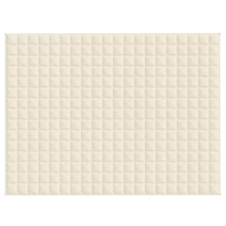 Verzwaringsdeken 152x203 cm 7 kg stof lichtcrèmekleurig 3